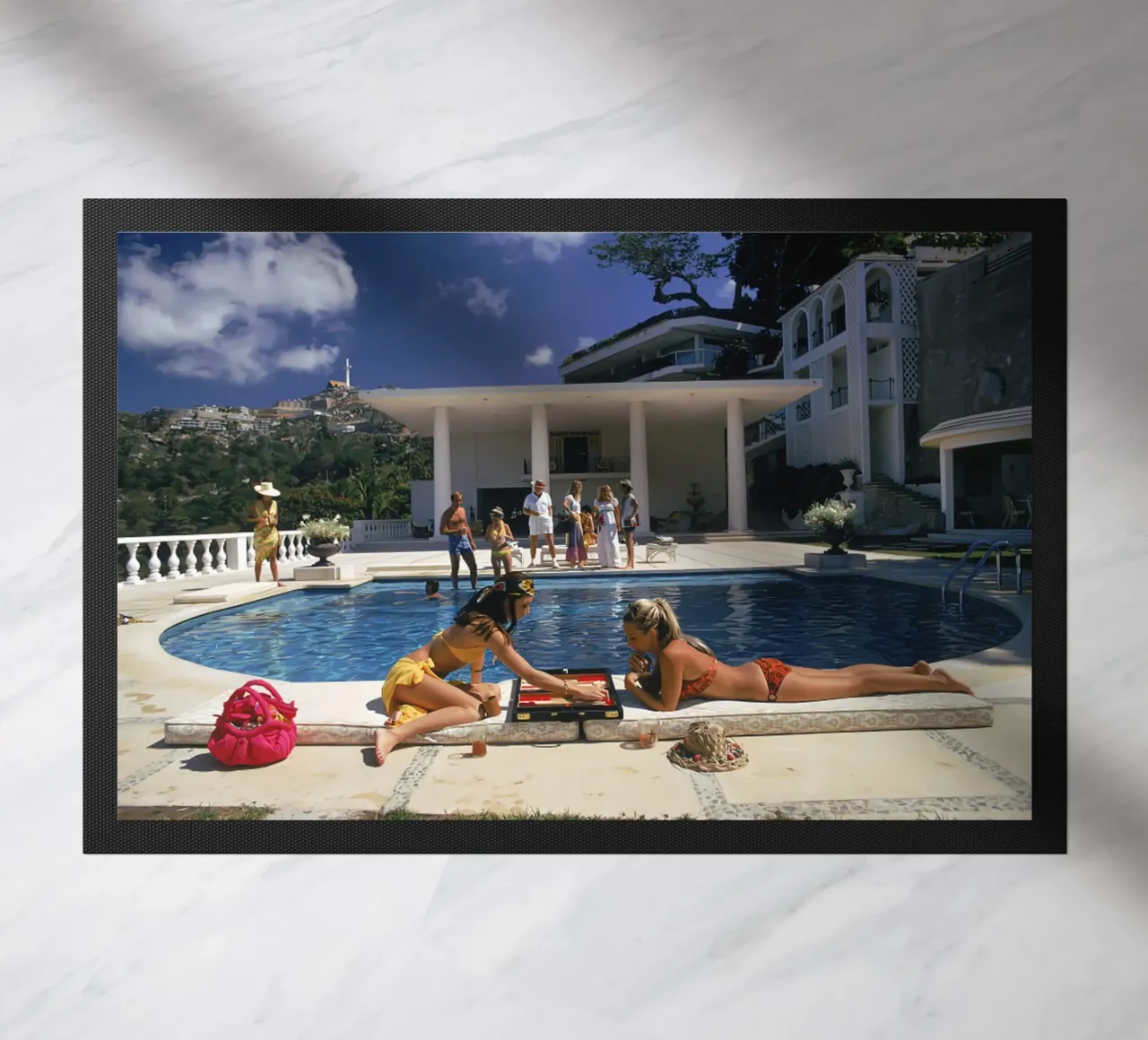 Backgammon a bordo piscina zerbino da Jordan shop