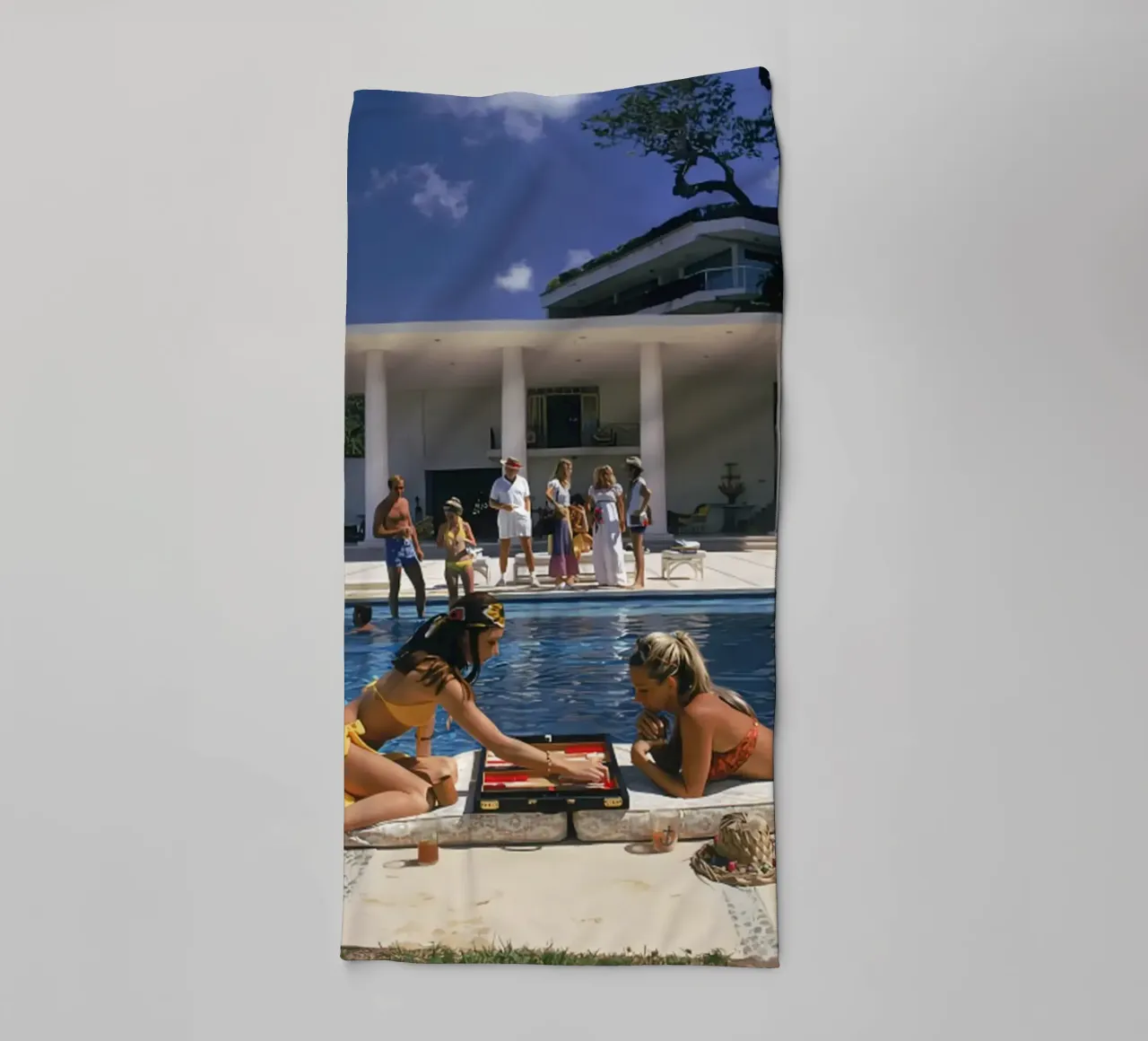 Backgammon am Pool Handtuch von Jordan shop