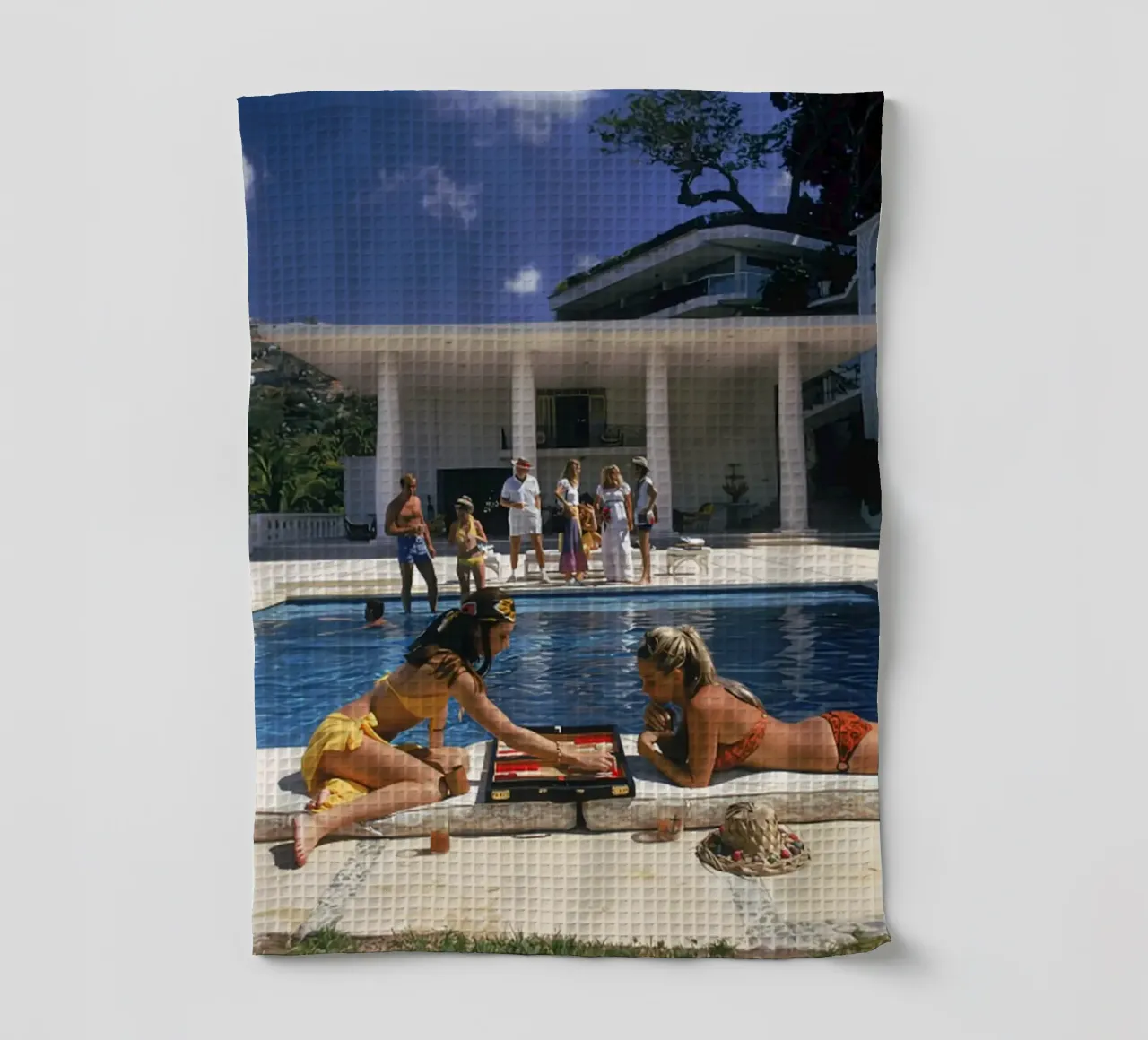 Backgammon am Pool Geschirrtuch von Jordan shop