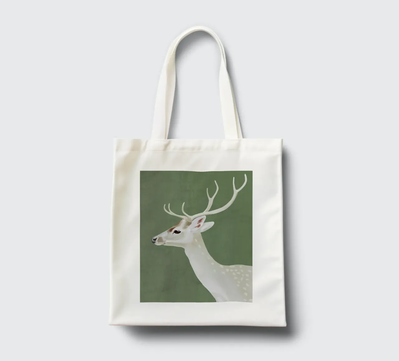 Cervo bianco I borsa in juta da ThingDesign