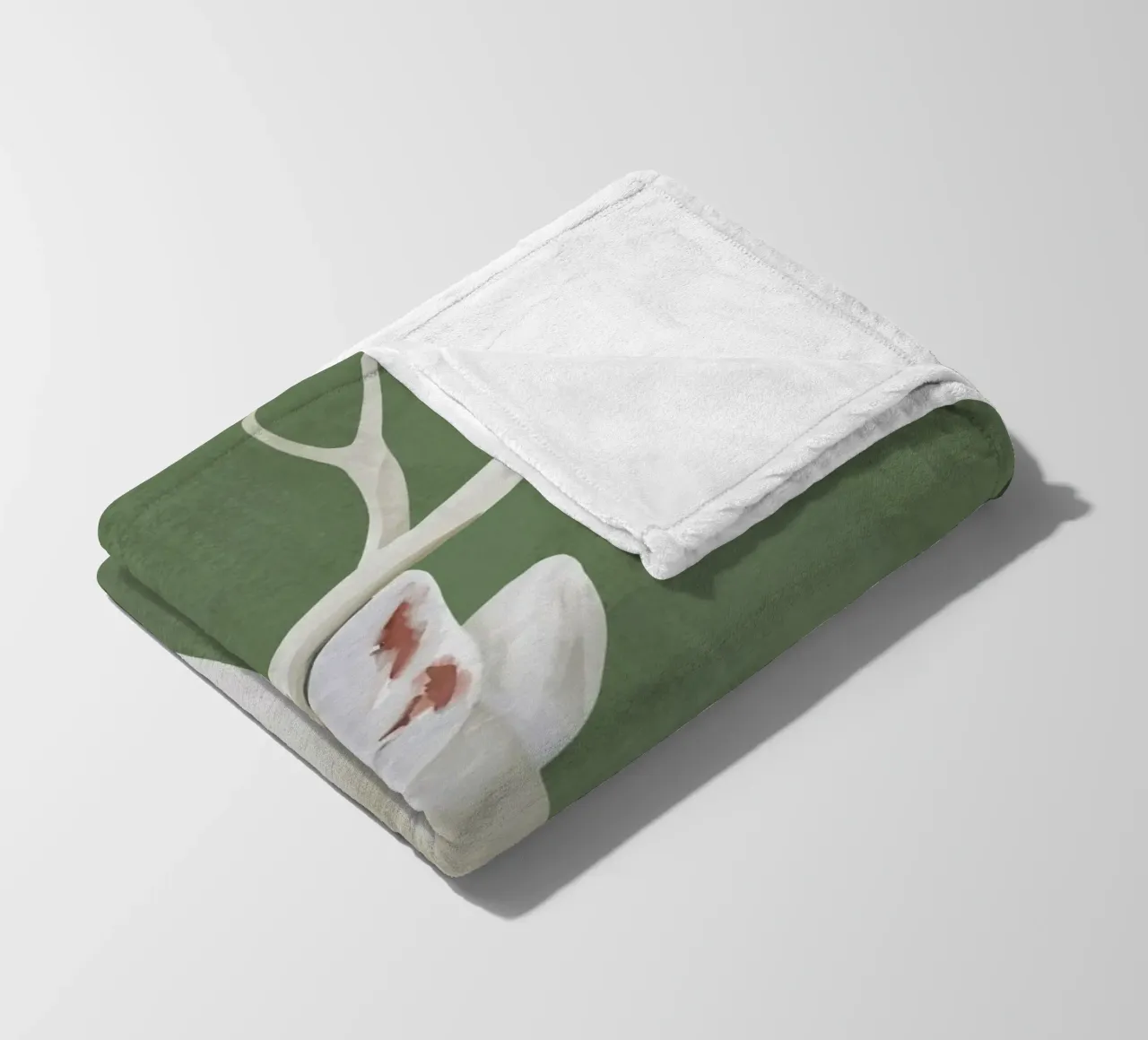 Cervo bianco I coperta in pile da ThingDesign