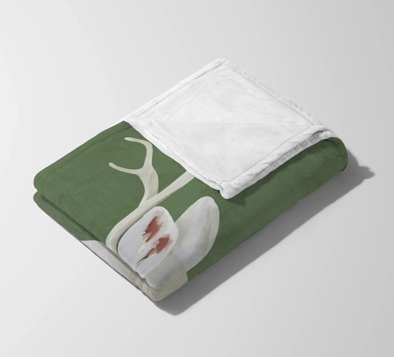 Cervo bianco I coperta in pile da ThingDesign