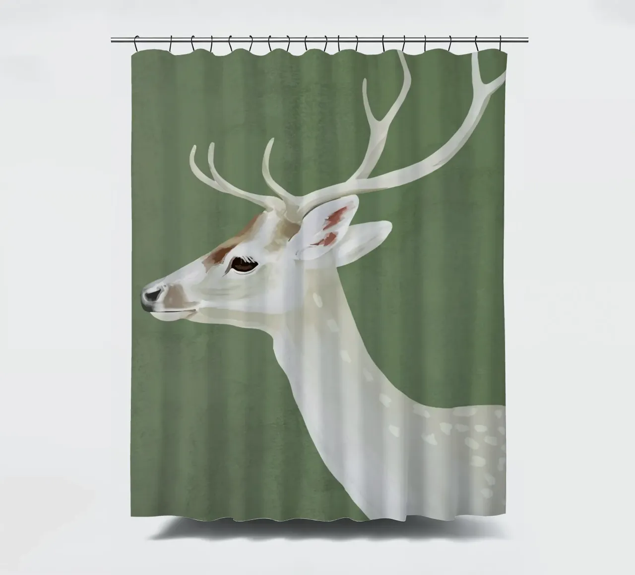 Cervo bianco I tenda da doccia da ThingDesign