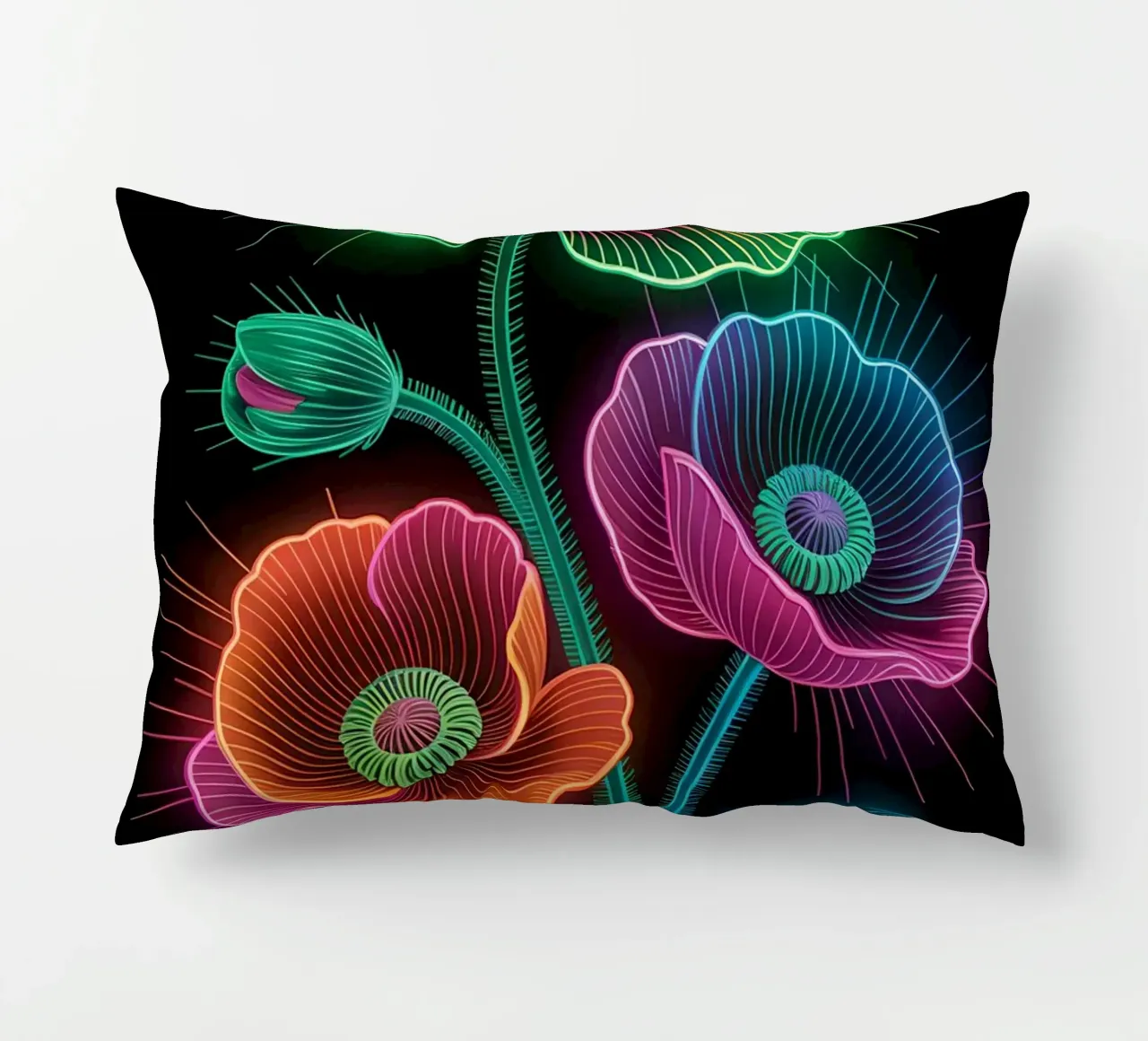 Flower Neon cuscino da Jeff Studio