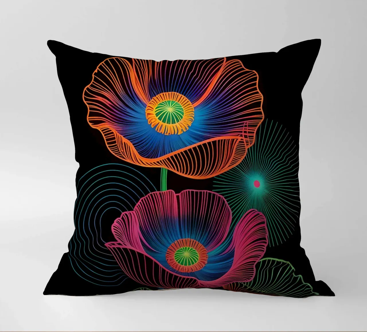 Flower Neon cuscino da Jeff Studio