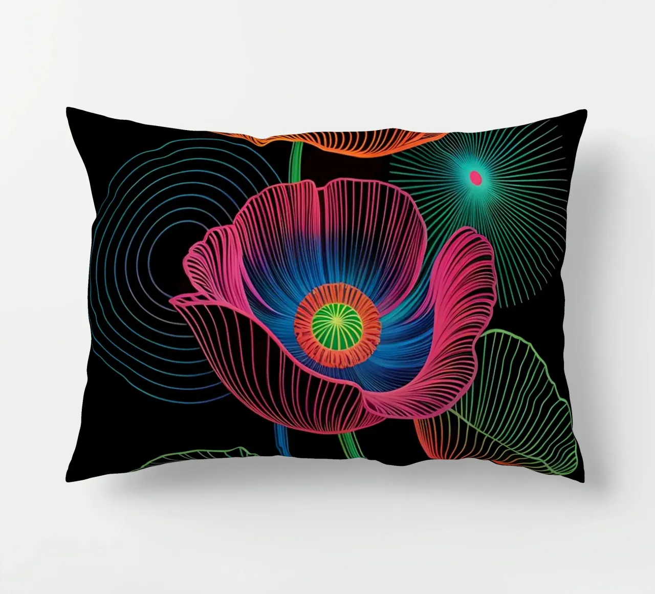 Flower Neon cuscino da Jeff Studio