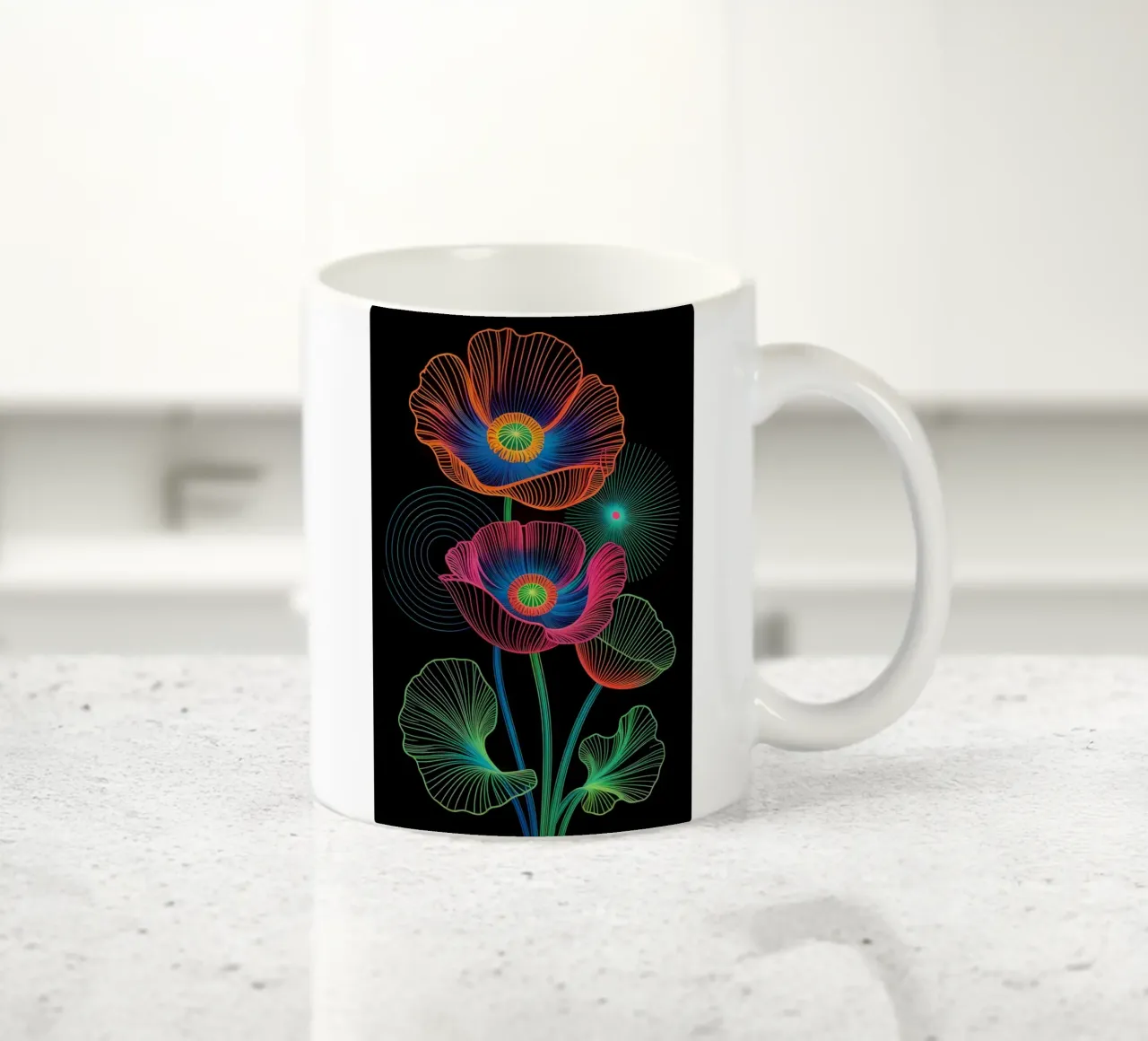 Flower Neon tazza in ceramica da Jeff Studio
