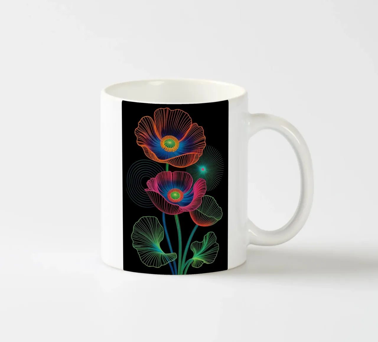 Flower Neon tazza in ceramica da Jeff Studio
