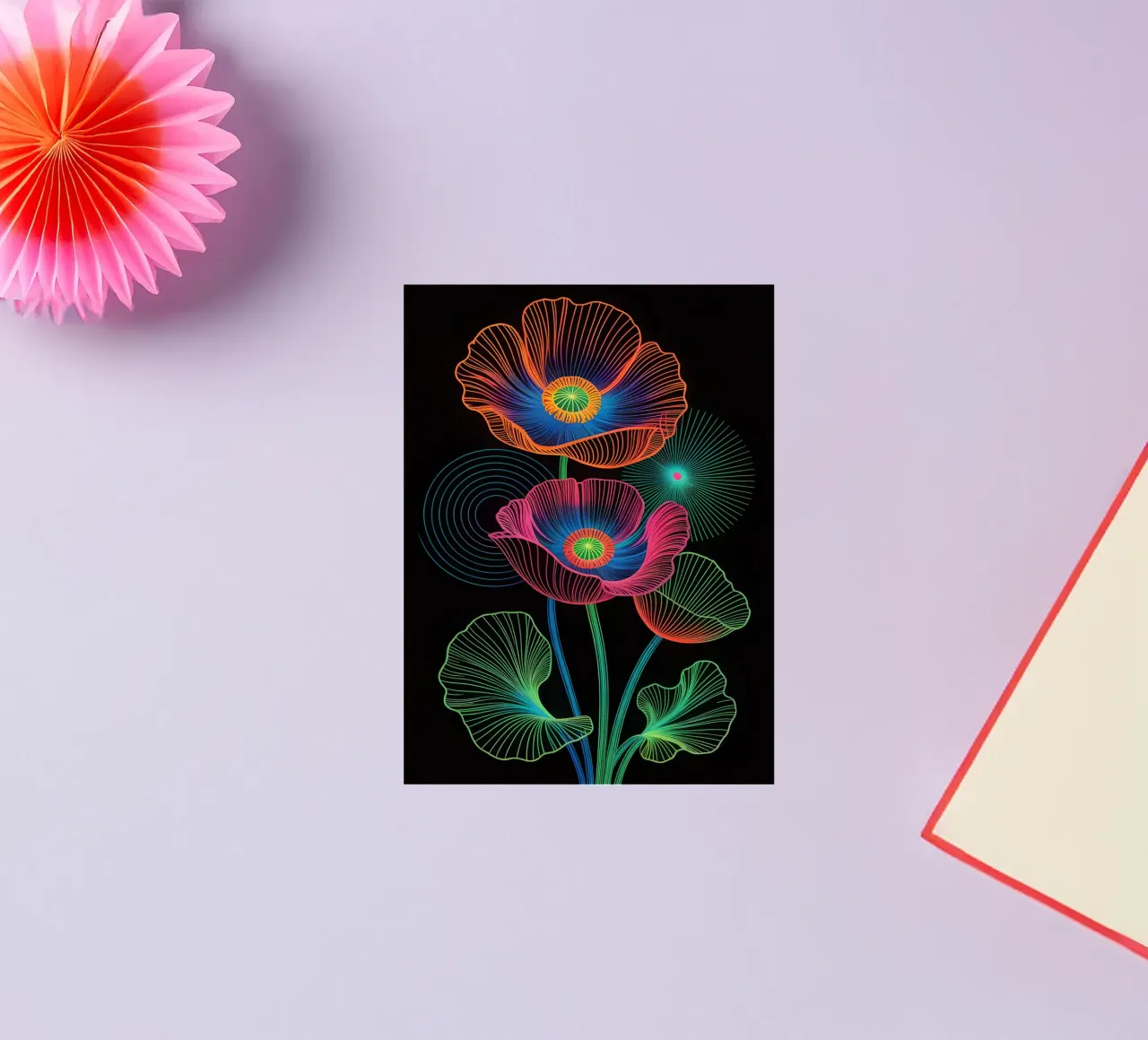 Flower Neon adesivo da Jeff Studio