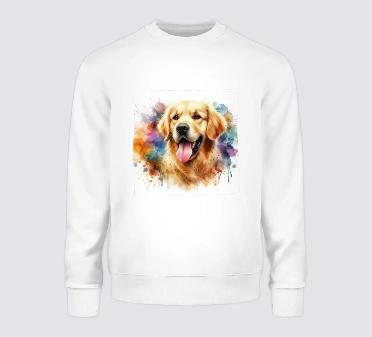 Ritratto ad acquerello del Golden Retriever felpa da 🥝 KIWI STORE