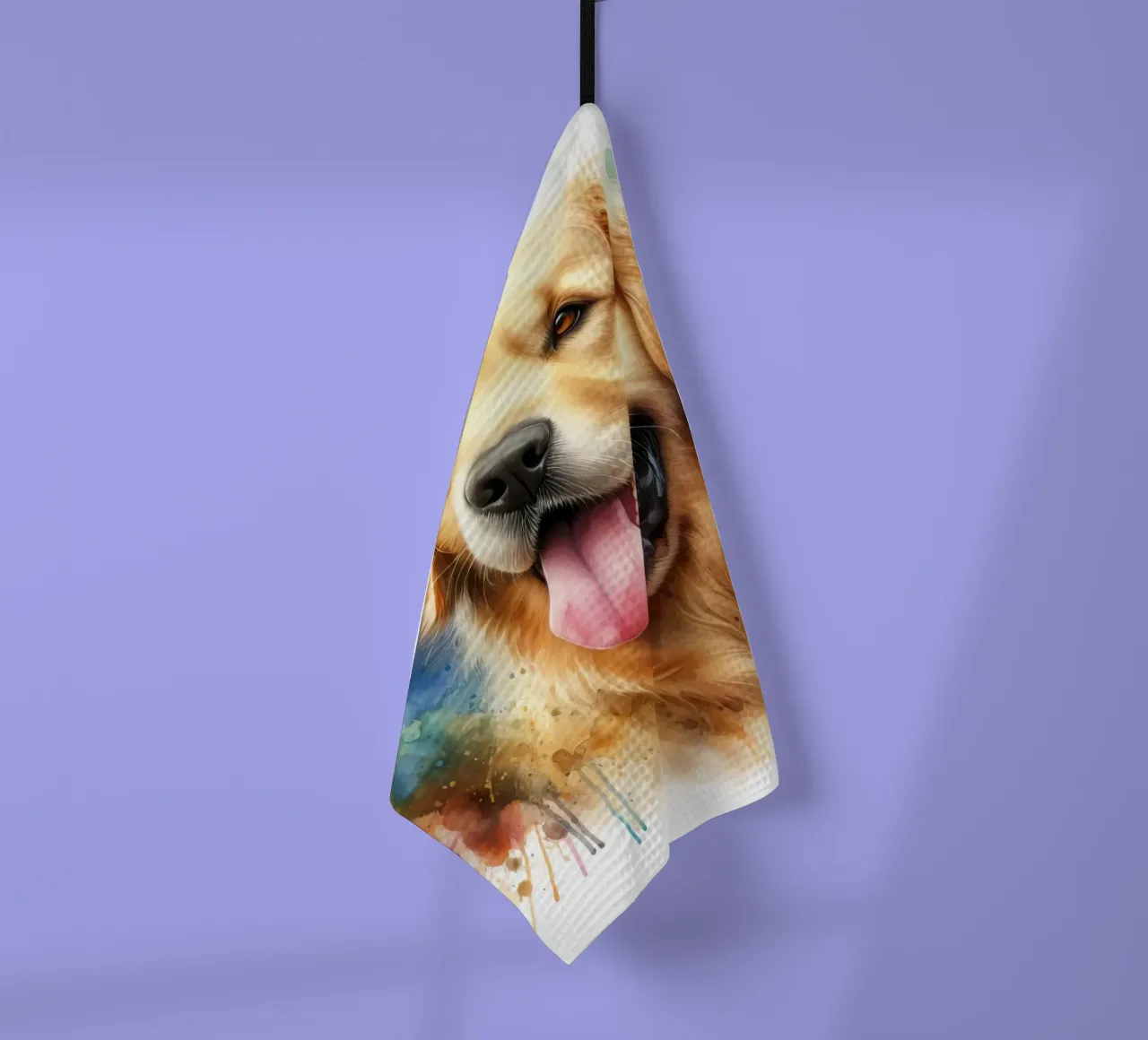 Ritratto ad acquerello del Golden Retriever canovaccio da cucina da 🥝 KIWI STORE