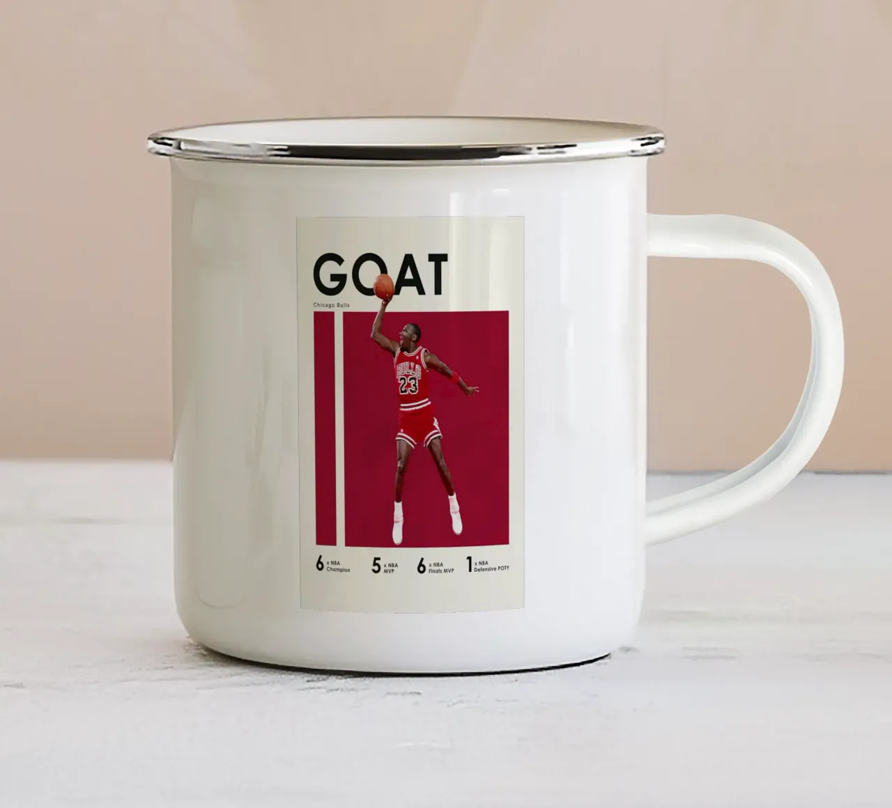 michael jordan capra tazza in smalto da Jordan shop