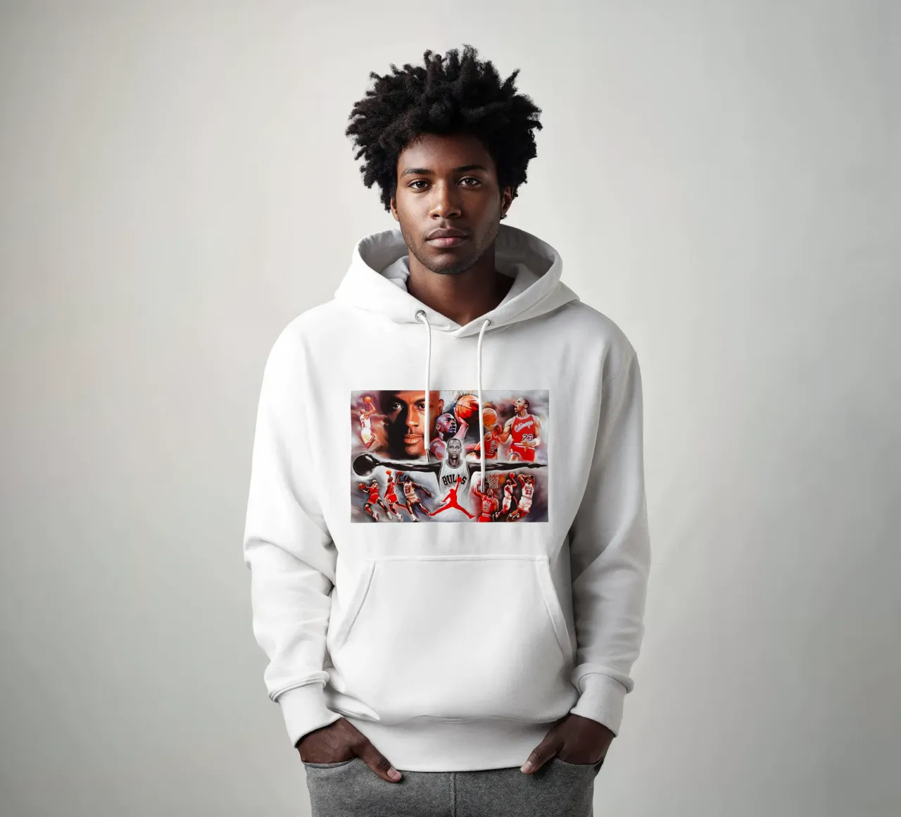 collage di michael jordan felpa con cappuccio da Jordan shop
