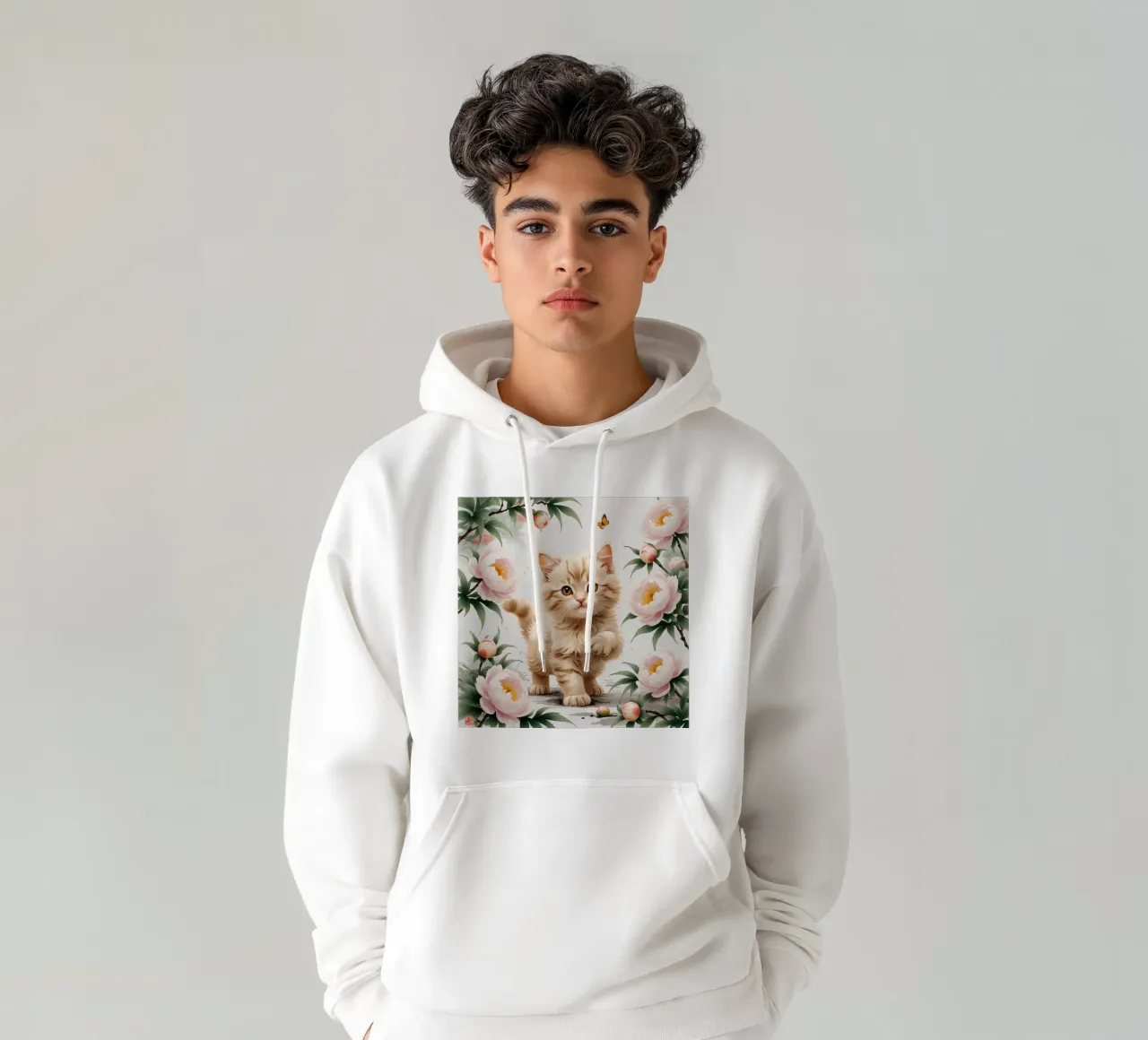 Cat Flower felpa con cappuccio da Jeff Studio