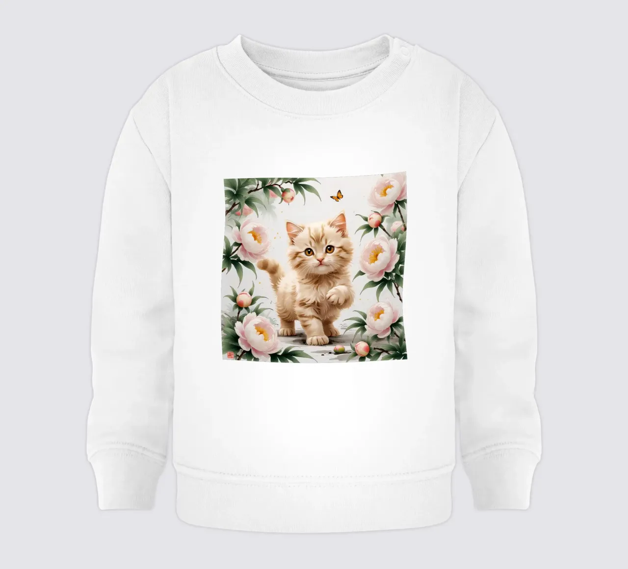 Cat Flower felpa neonato da Jeff Studio