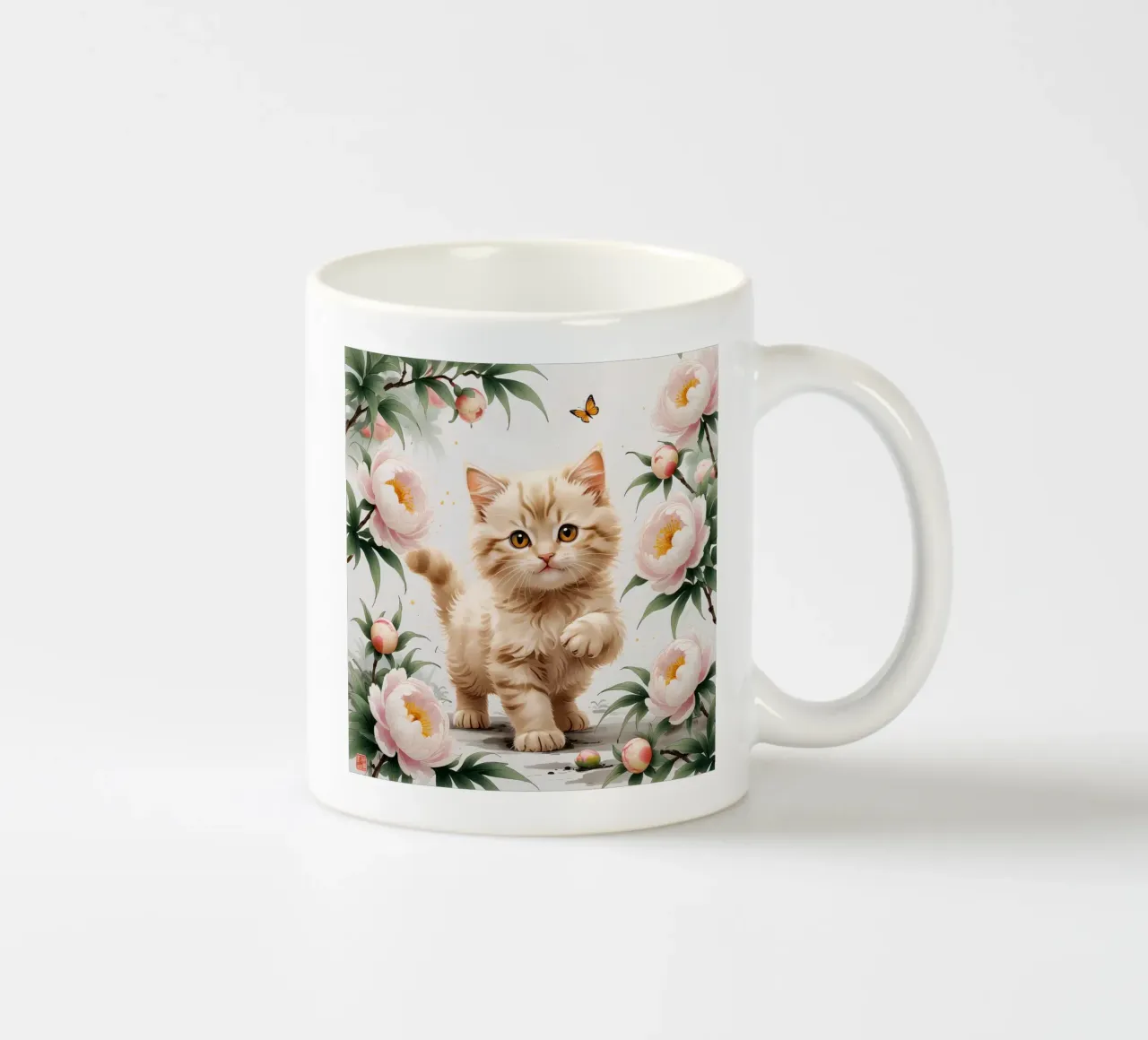 Cat Flower tazza in ceramica da Jeff Studio
