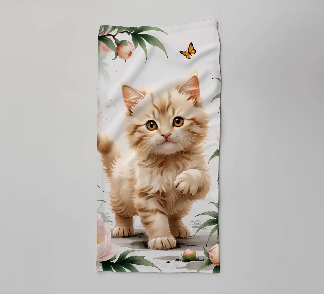 Cat Flower asciugamano da bagno da Jeff Studio