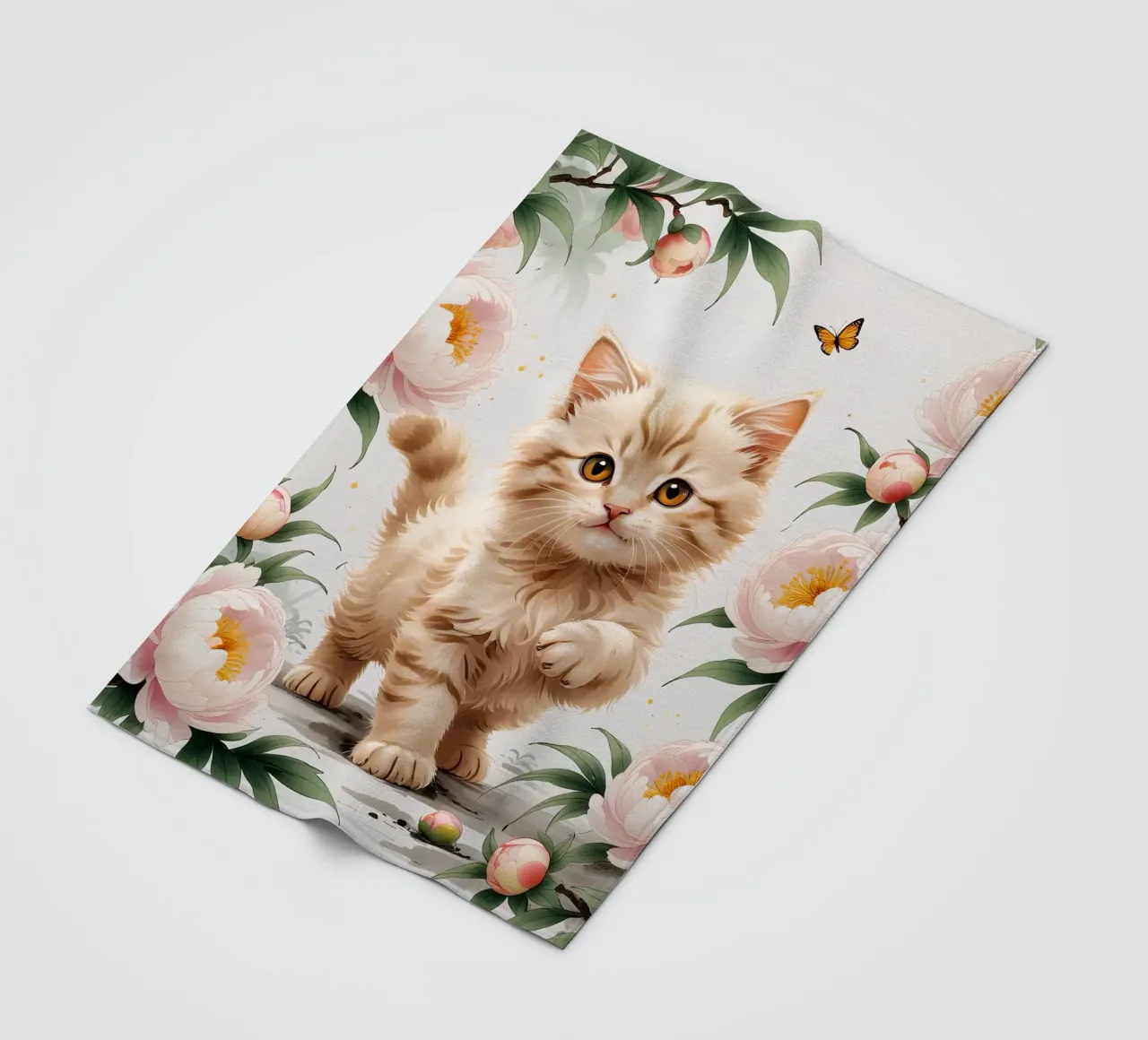 Cat Flower coperta in pile da Jeff Studio