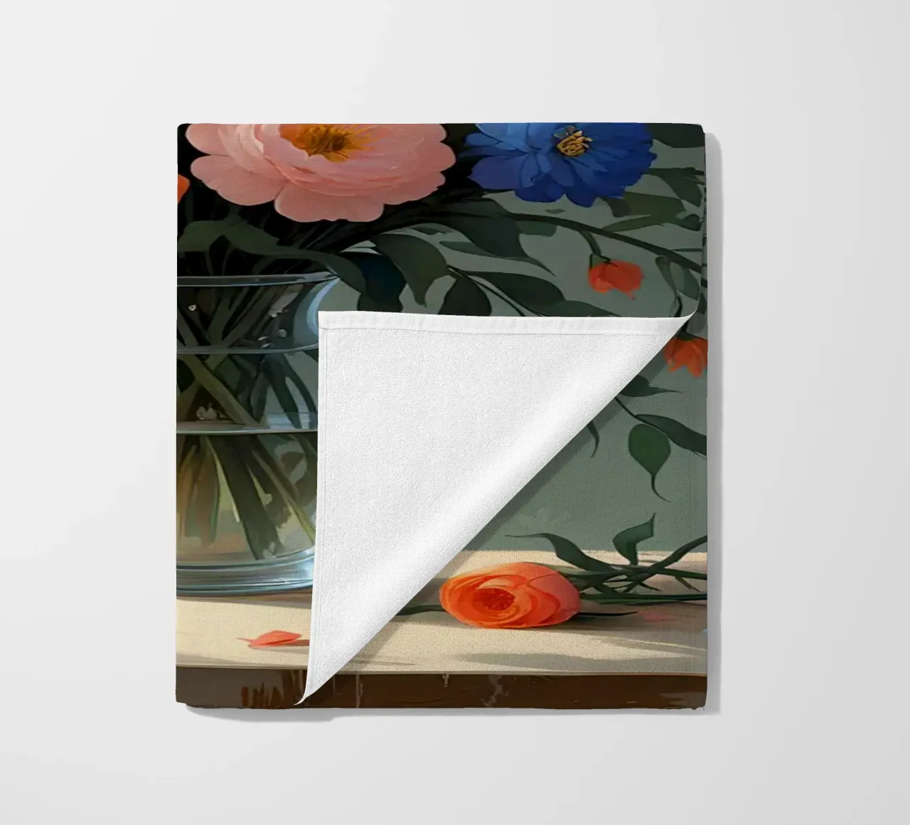 Flower Glaas Vase beach towel by Jeff Studio