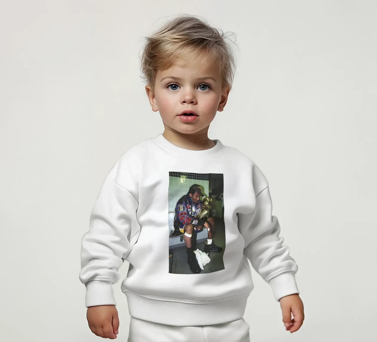 Kobe riflette nello spogliatoio felpa neonato da FAKE ARTWORK STORE