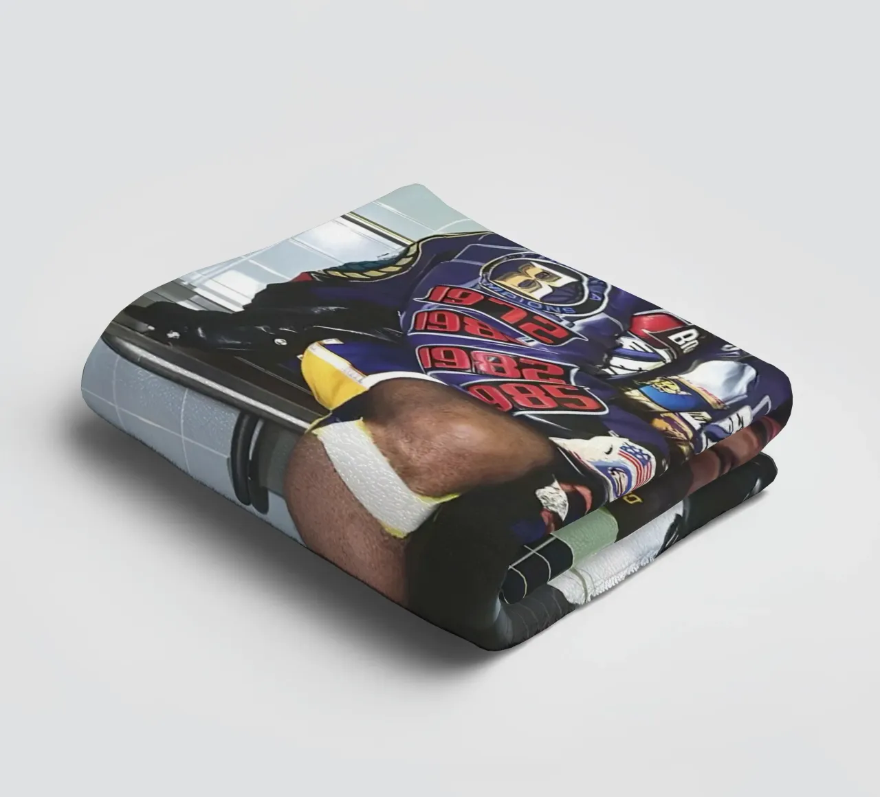 Kobe Reflects in the Locker Room towel by FAKE ARTWORK STORE
