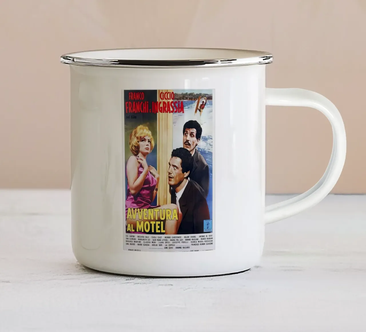 avventura al motel tazza in smalto da Jordan shop
