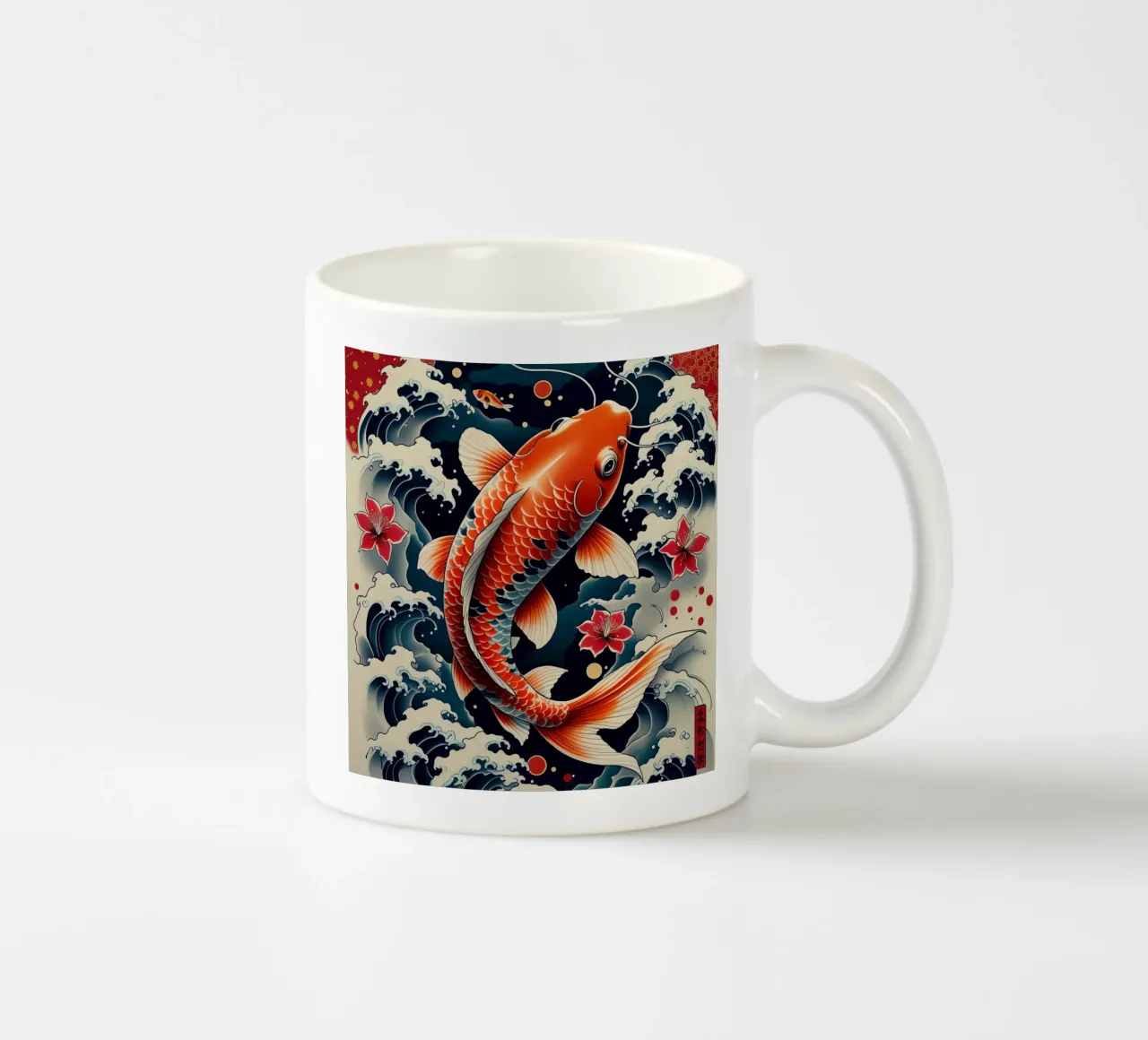 koi fish Japanese tazza in ceramica da Jeff Studio