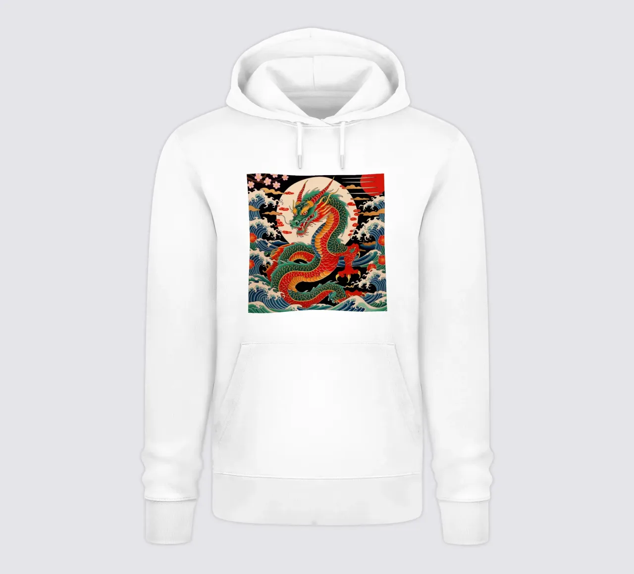Dragon Waves Japanese felpa con cappuccio da Jeff Studio