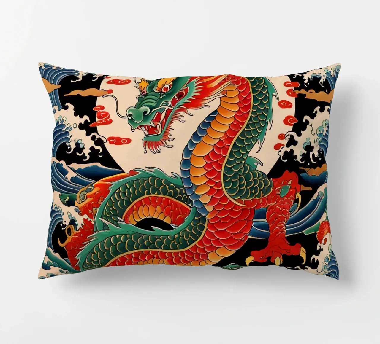 Dragon Waves Japanese cuscino da Jeff Studio