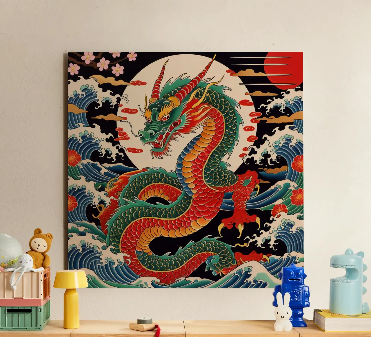 Dragon Waves Japanese alluminio dibond da Jeff Studio