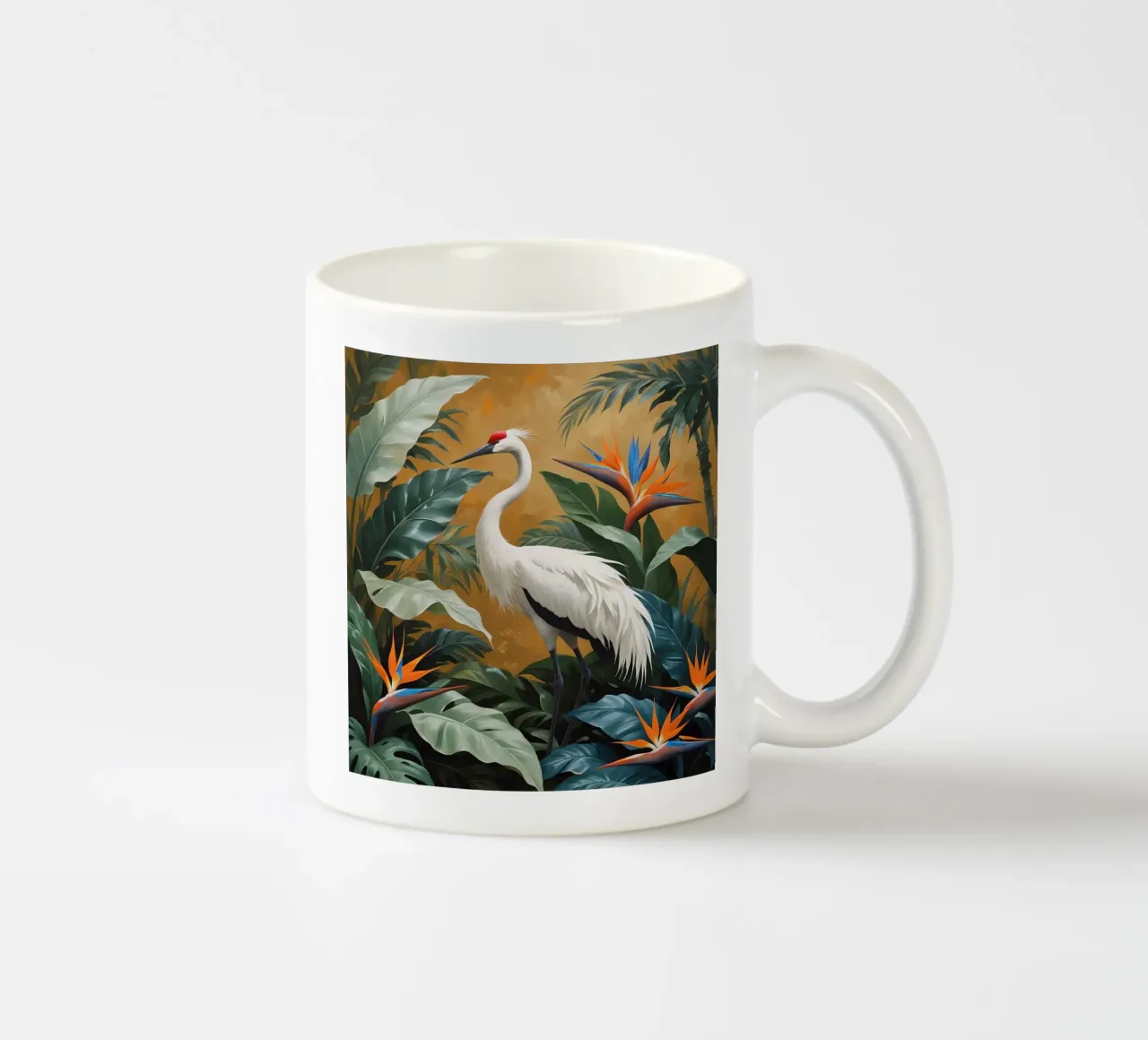 Crane Tropical tazza in ceramica da Jeff Studio