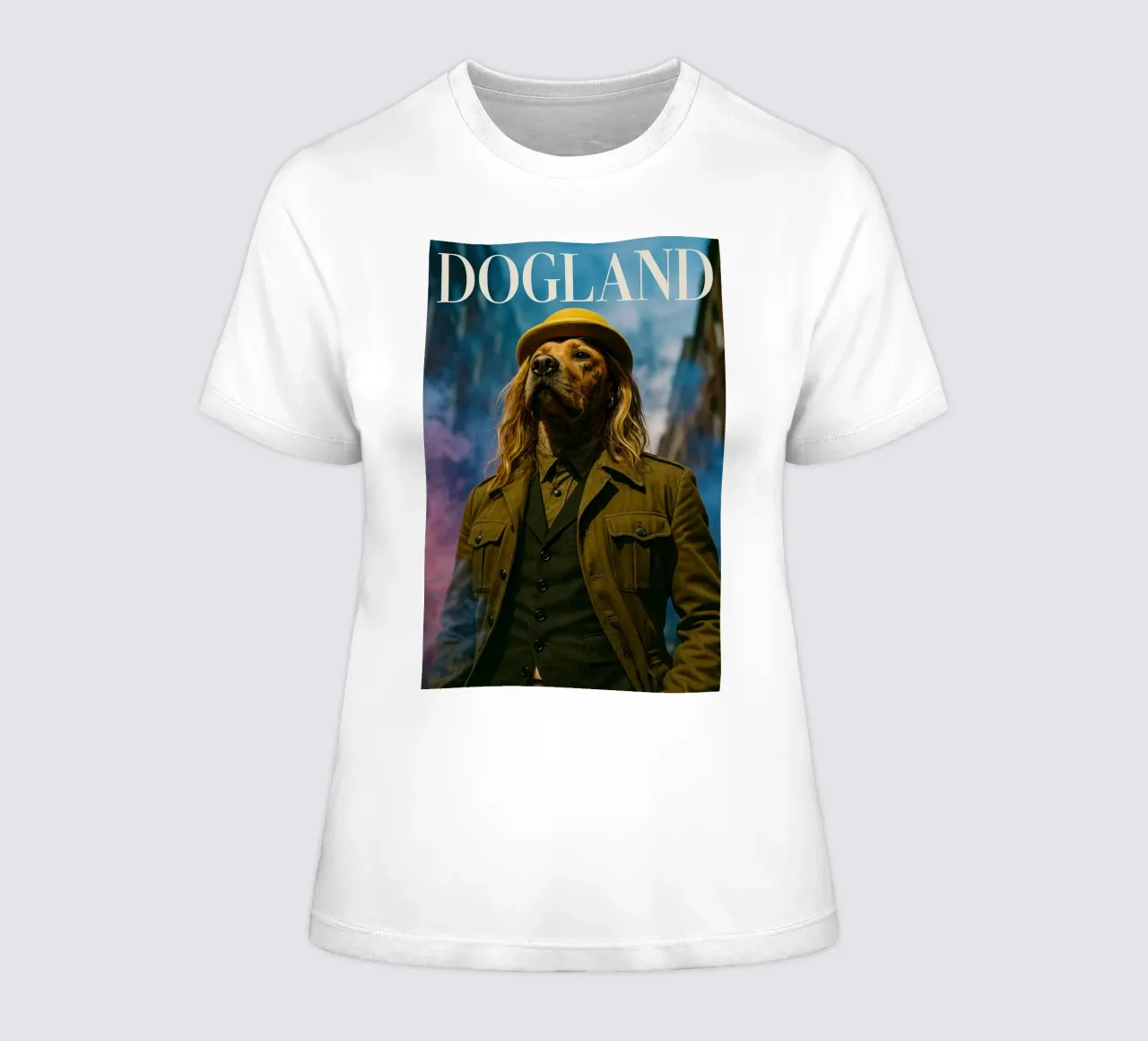 Elijah women's fitted t-shirt by Affiches Chien Originales – Dogland
