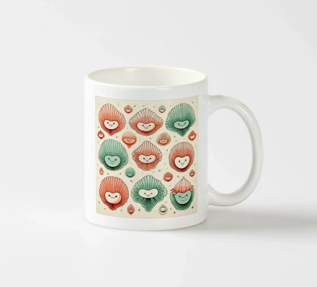 Retro Sint-Jakobsschelp keramische mok van Funny Animals