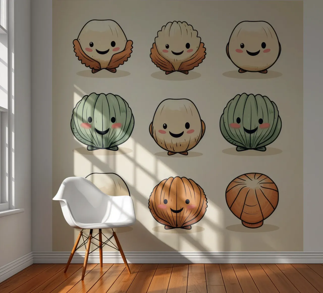 Retro Scallop Gang photo wallpaper by Funny Animals