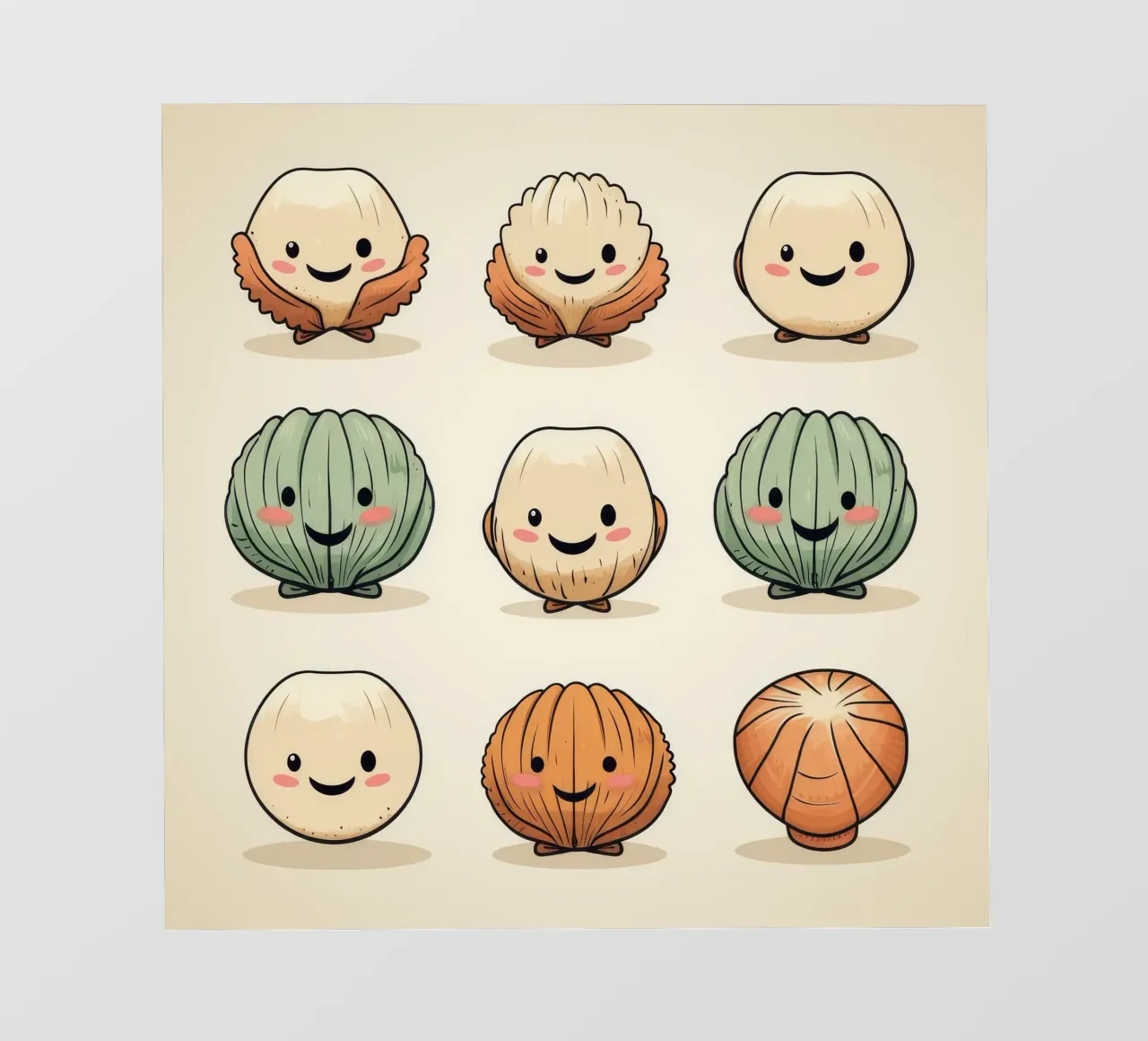 Retro Scallop Gang photo wallpaper by Funny Animals