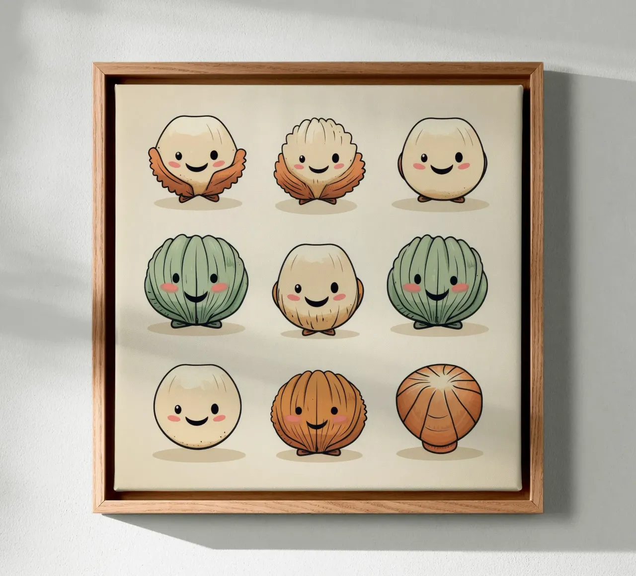 Retro Sint-Jakobsschelp canvas van Funny Animals