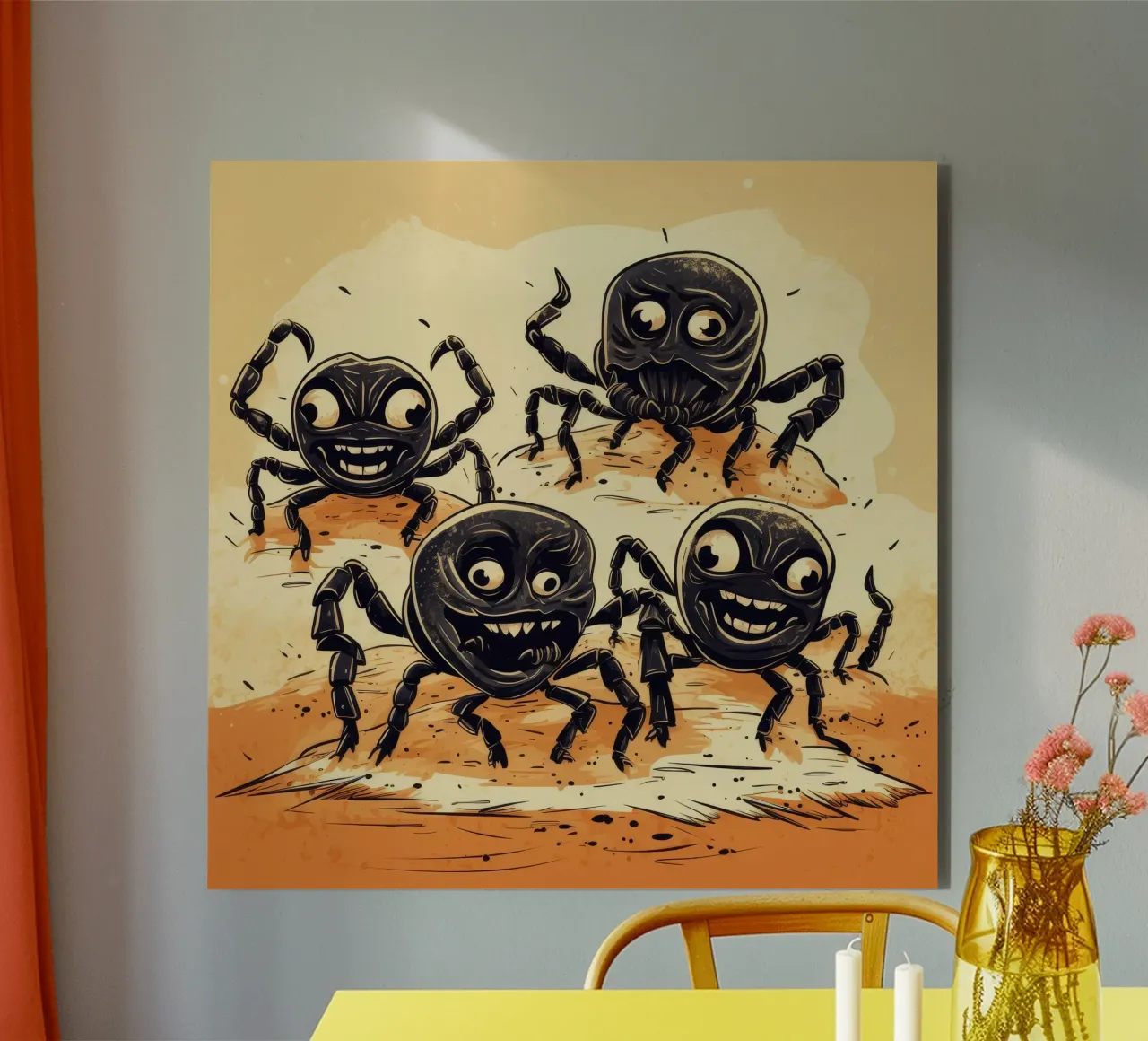 Retro Scorpion Gang alluminio dibond da Funny Animals