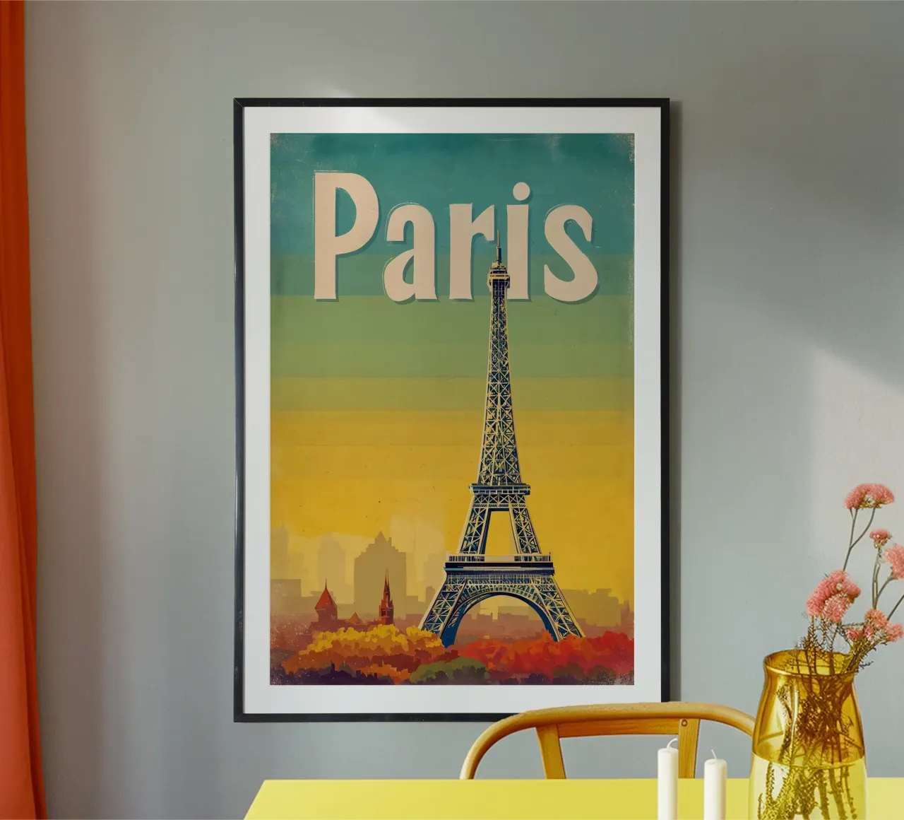 Paris vintage travel poster hahnemühle by Vintage Travel Art