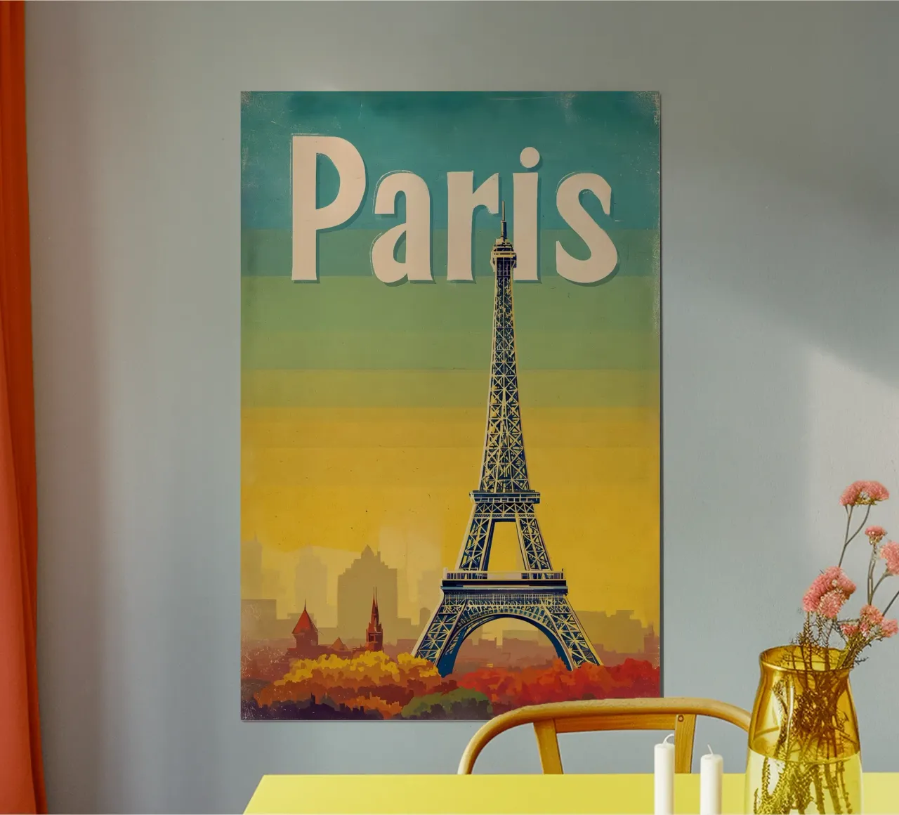 Paris vintage travel poster hahnemühle by Vintage Travel Art