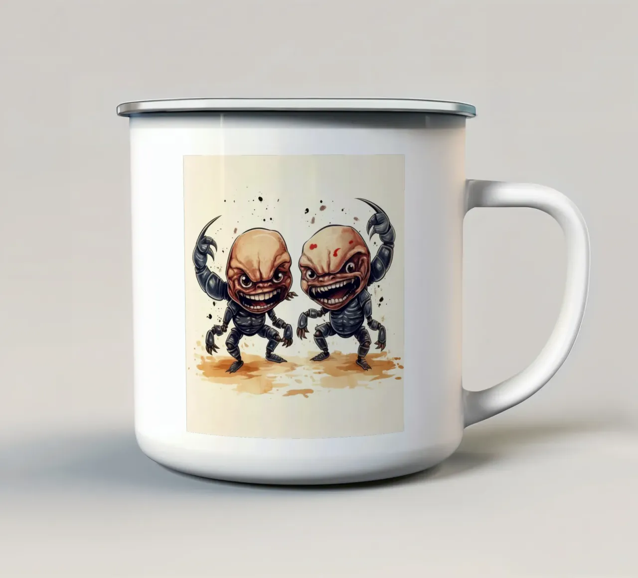 Retro Scorpion Duo tazza in smalto da Funny Animals