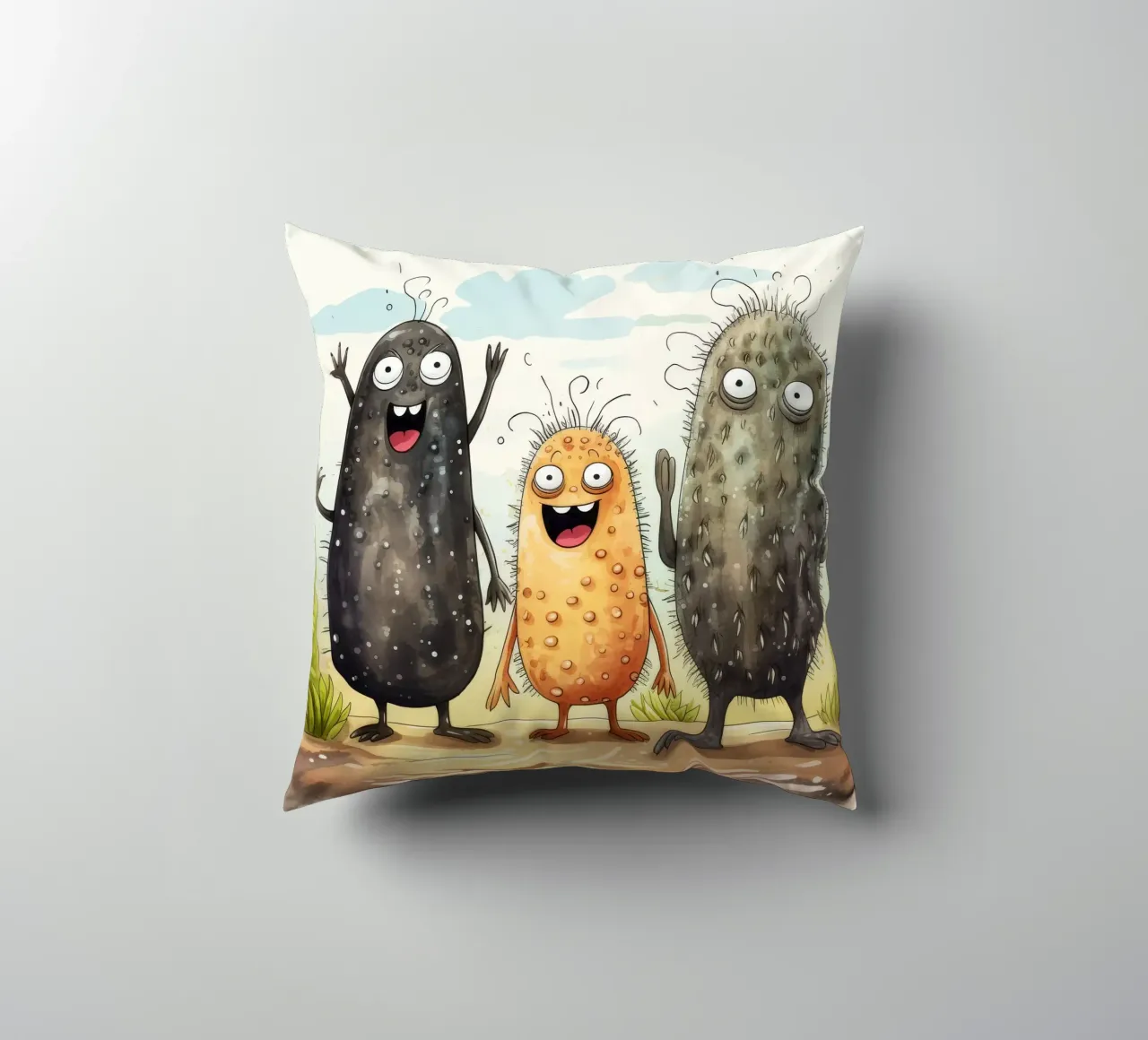 Gang di cetrioli di mare retrò cuscino da Funny Animals
