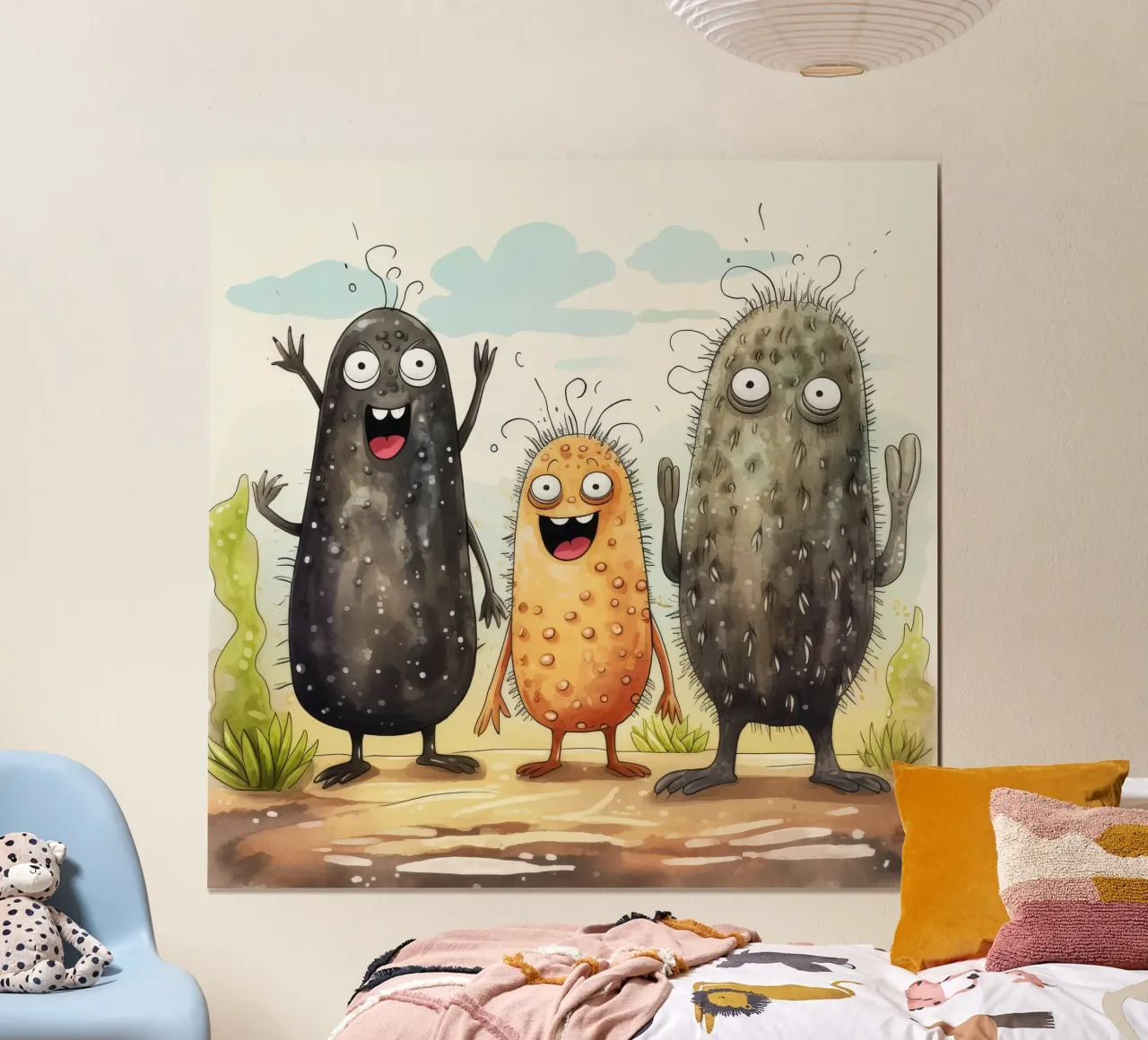 Retro Sea Cucumber Gang poster by Funny Animals