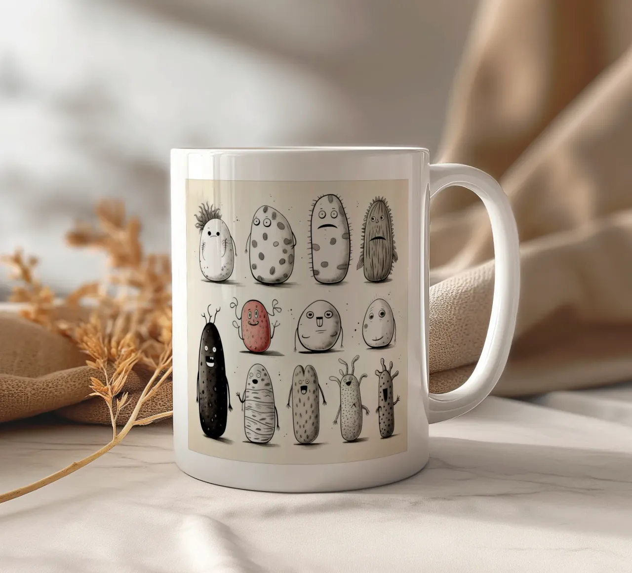 Gang di cetrioli di mare retrò tazza in ceramica da Funny Animals