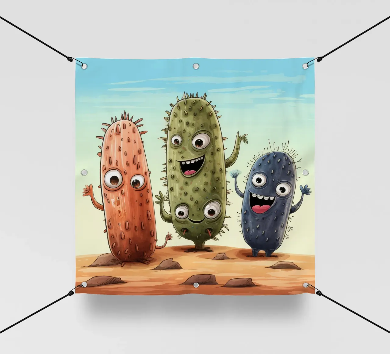 Gang di cetrioli di mare retrò telo in pvc da Funny Animals