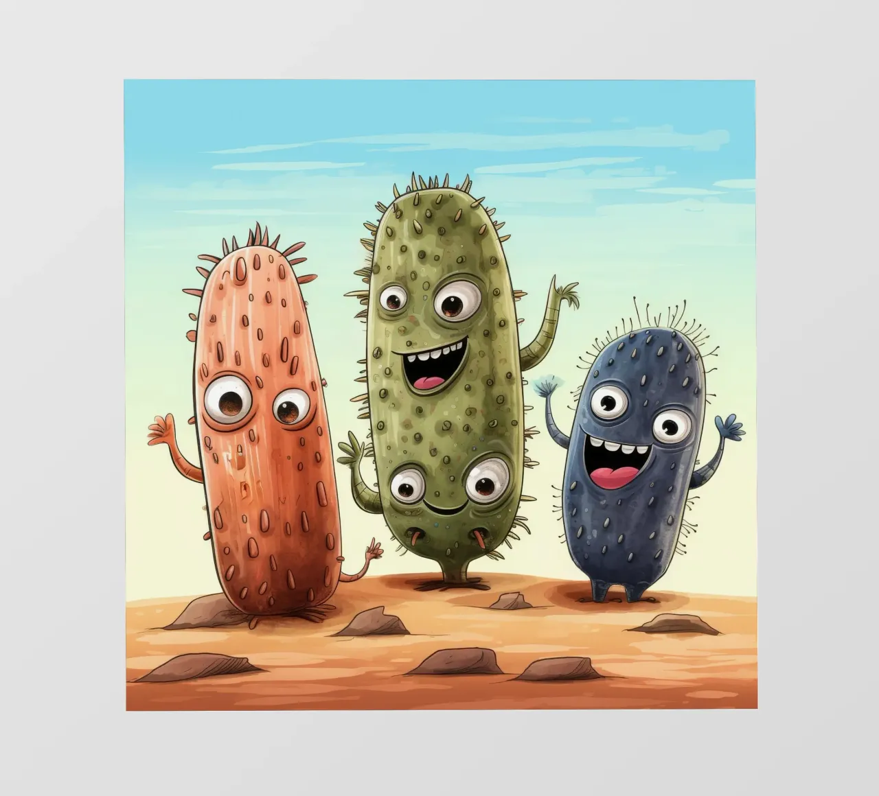Gang di cetrioli di mare retrò telo in pvc da Funny Animals