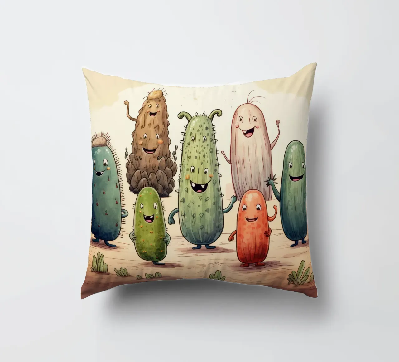 Gang di cetrioli di mare retrò cuscino da Funny Animals