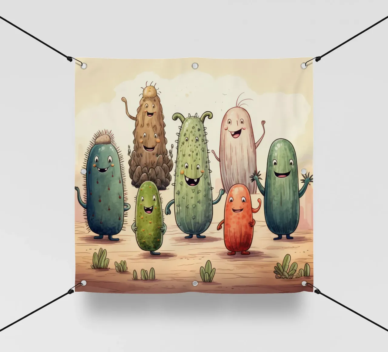 Gang di cetrioli di mare retrò telo in pvc da Funny Animals