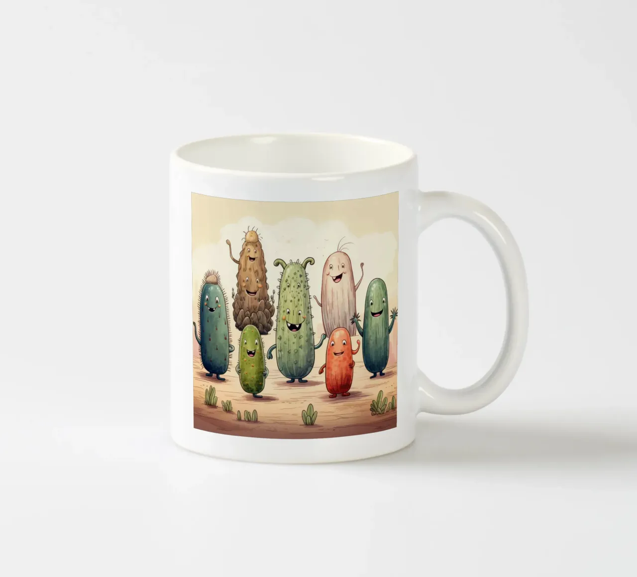 Gang di cetrioli di mare retrò tazza in ceramica da Funny Animals
