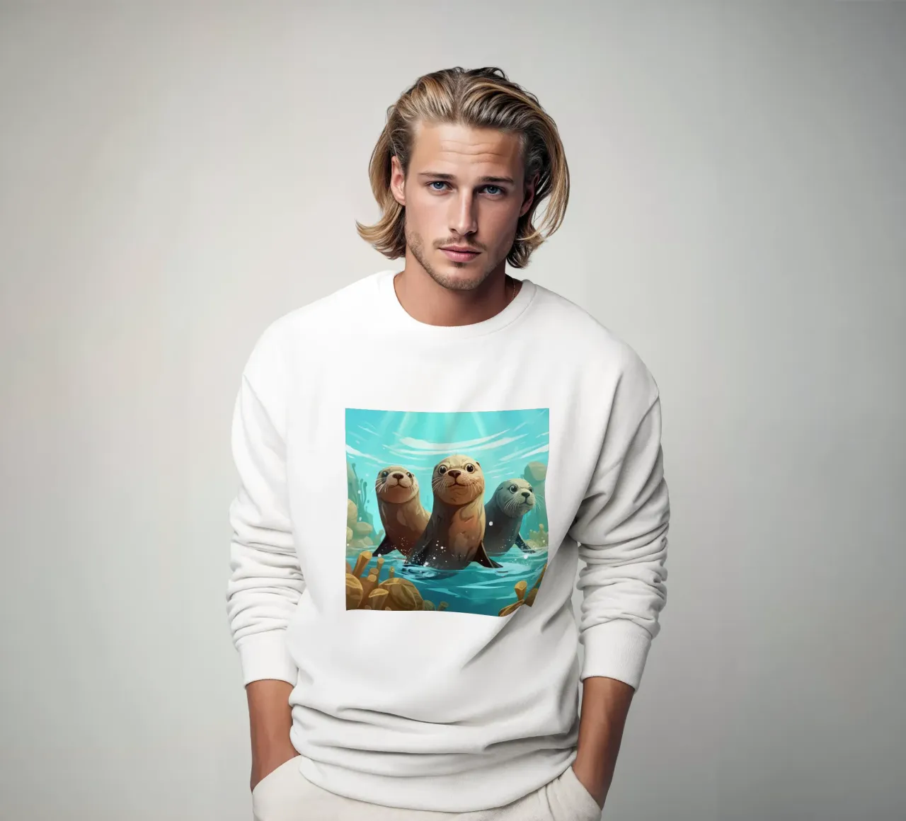 Retro Zeeleeuwenbende sweatshirt van Funny Animals
