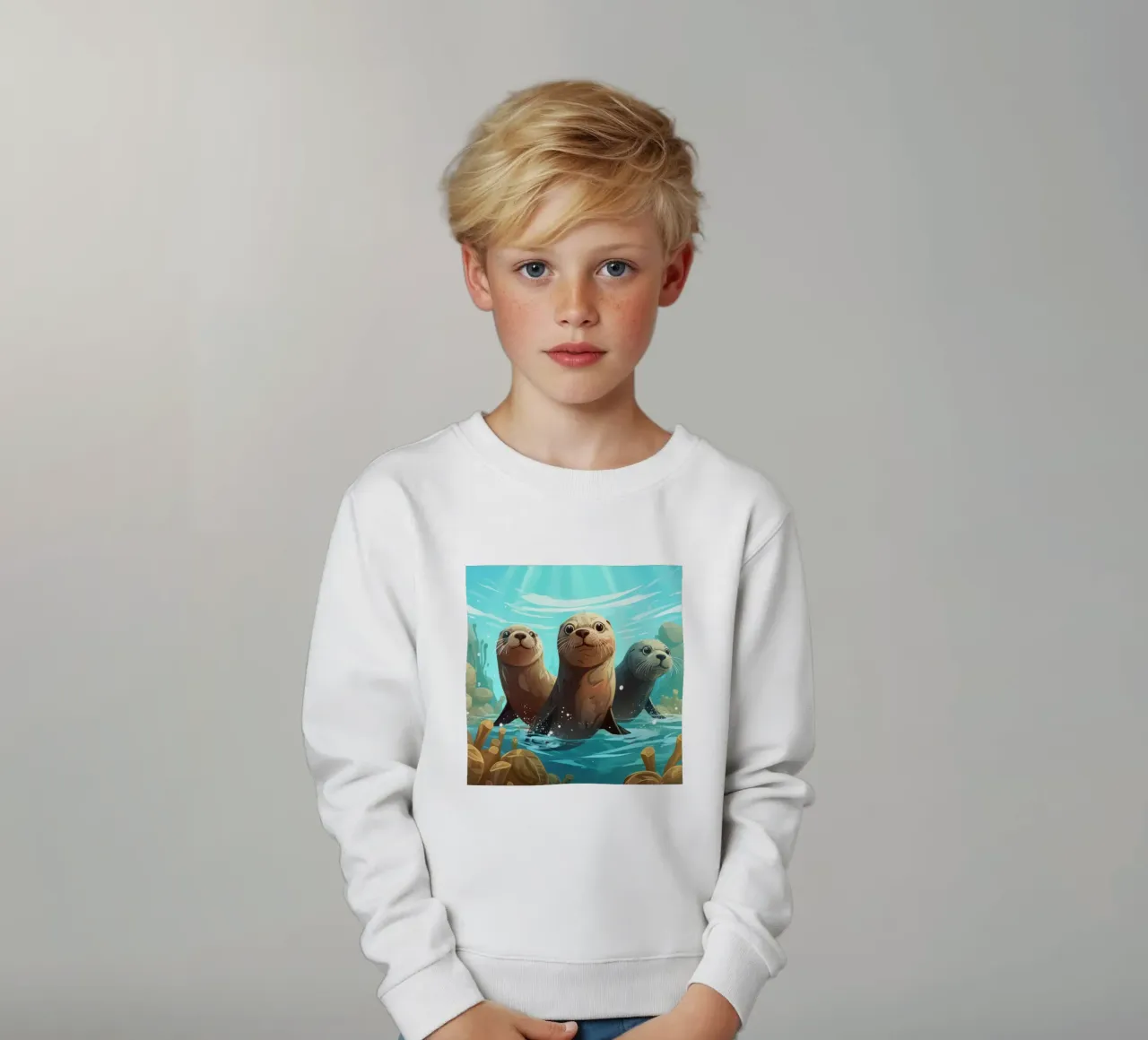 Retro Zeeleeuwenbende kinder sweatshirt van Funny Animals